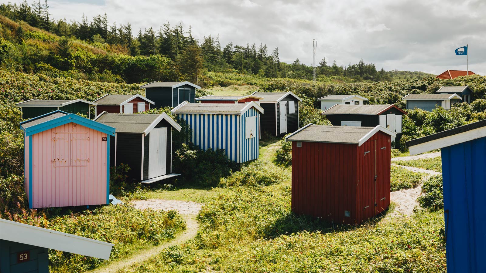 Badehytter ved Tisvildeleje Strand