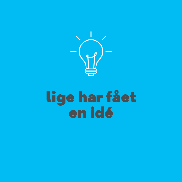 lige har fået en idé
