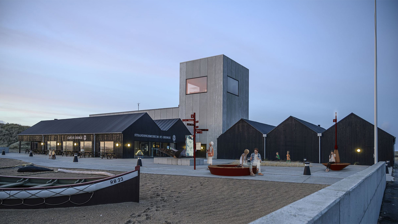 Visualisering af wayfinding-elementer i Thorsminde