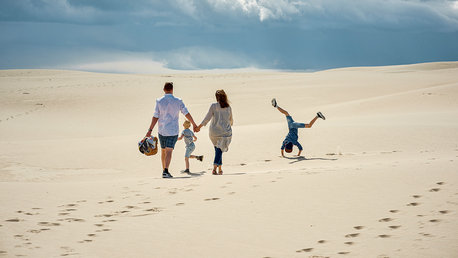 Familie ved Råbjerg Mile
