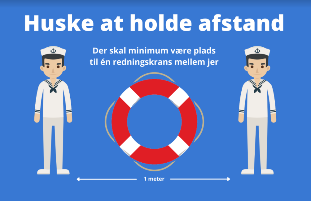 Afstand Stay Safe redningskrans corona